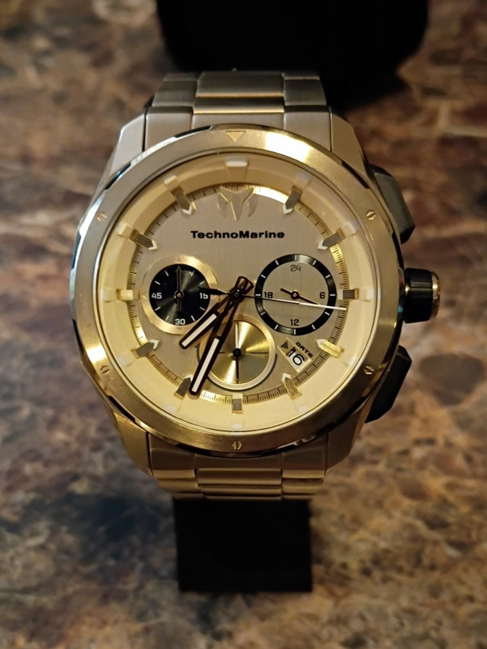 Technomarine Ocean Nomad Gold-Tone and Black Men's Chronograph Watch